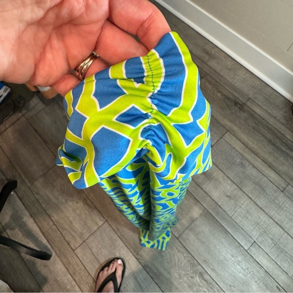 Mud Pie Harlow Geo Print High Waist Palazzo Wide Leg Pants Large - Picture 5 of 9